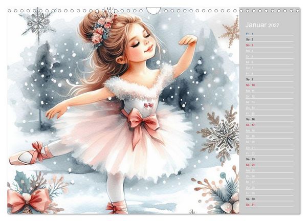 Produktbild: Zauberhafte Ballerina (Wandkalender 2027 DIN A3 quer), CALVENDO Monatskalender