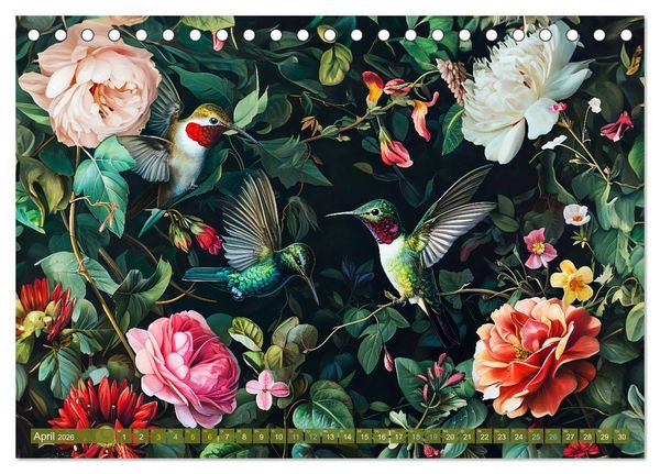 Produktbild: Gartengefl&uuml;ster - Tierische Besucher in der Bl&uuml;tenf&uuml;lle (Tischkalender 2026 DIN A5 quer), CALVENDO Monatskalender