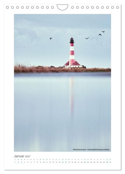 Produktbild: Leuchtt&uuml;rme an der Nordseek&uuml;ste (Wandkalender 2027 DIN A4 hoch), CALVENDO Monatskalender