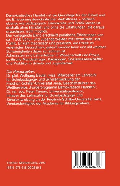 Produktbild: Erfahrene Demokratie. Wie Politik praktisch gelernt werden kann