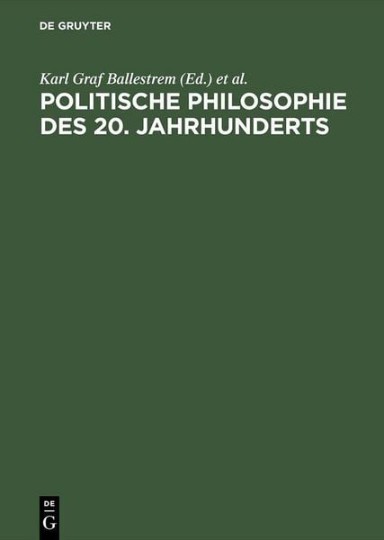 Produktbild: Politische Philosophie des 20. Jahrhunderts
