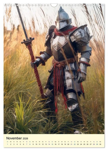 Produktbild: Drachen Ritter Burgen (Wandkalender 2026 DIN A3 hoch), CALVENDO Monatskalender