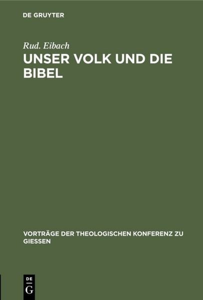 Produktbild: Unser Volk und die Bibel
