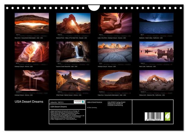 Produktbild: USA Desert Dreams (Wandkalender 2026 DIN A4 quer), CALVENDO Monatskalender