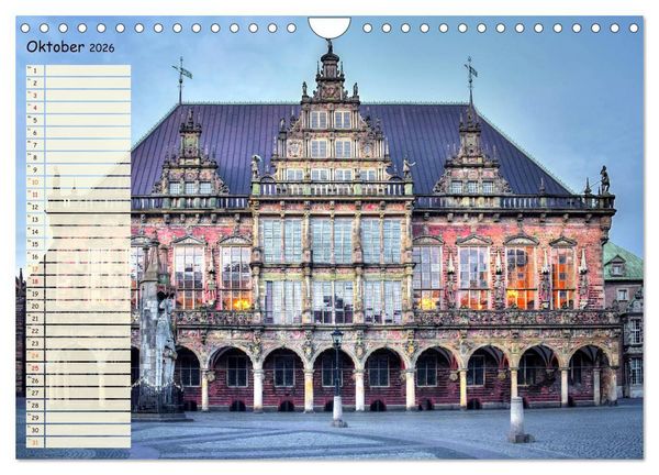 Produktbild: Der kleine Bremen Kalender (Wandkalender 2026 DIN A4 quer), CALVENDO Monatskalender
