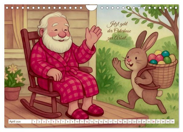 Produktbild: Was macht der Weihnachtsmann? (Wandkalender 2026 DIN A4 quer), CALVENDO Monatskalender