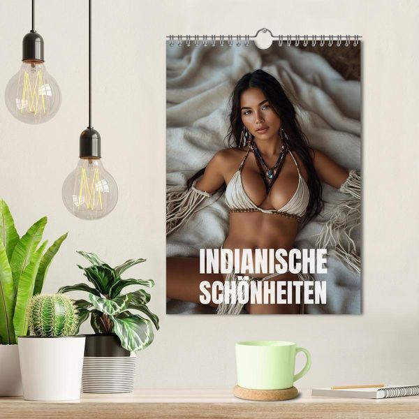 Produktbild: Indianische Sch&ouml;nheiten Kalender: Sinnliche Glamour Frauen in KI Kunst (Wandkalender 2027 DIN A4 hoch), CALVENDO Monatskalender