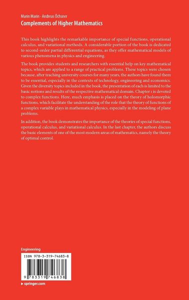 Produktbild: Complements of Higher Mathematics