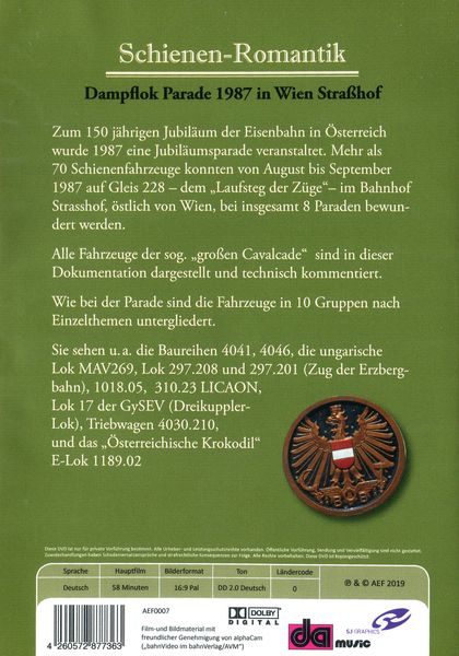 Produktbild: Romantik auf Schienen - Dampflok Parade 1987 in Wien Stra&szlig;hof