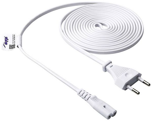 Produktbild: Akyga Strom Adapterkabel [1x Euro-Stecker - 1x Kleinger&auml;te-Buchse C7] 3.00m Wei&szlig;
