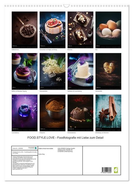 Produktbild: FOOD.STYLE.LOVE - Foodfotografie mit Liebe zum Detail (Wandkalender 2026 DIN A2 hoch), CALVENDO Monatskalender