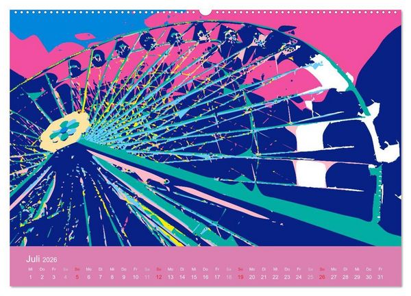 Produktbild: WIEN popartig (hochwertiger Premium Wandkalender 2026 DIN A2 quer), Kunstdruck in Hochglanz