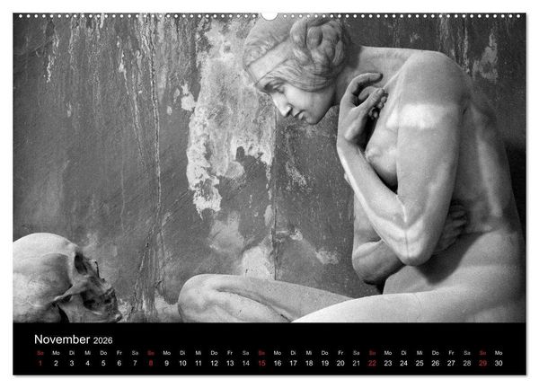 Produktbild: Lebende Steine - Skulpturen auf dem Friedhof Staglieno (Wandkalender 2026 DIN A2 quer), CALVENDO Monatskalender