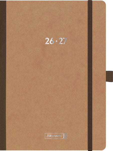 Produktbild: Sch&uuml;lerkalender 2026/2027 "Pressspan braun" FACT!plus | A5,
