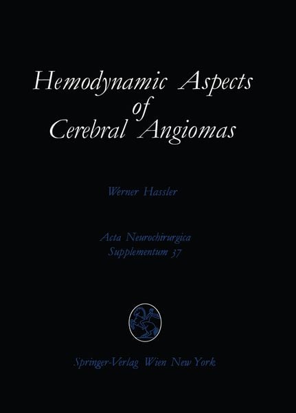 Produktbild: Hemodynamic Aspects of Cerebral Angiomas
