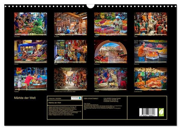 Produktbild: M&auml;rkte der Welt (Wandkalender 2026 DIN A3 quer), CALVENDO Monatskalender