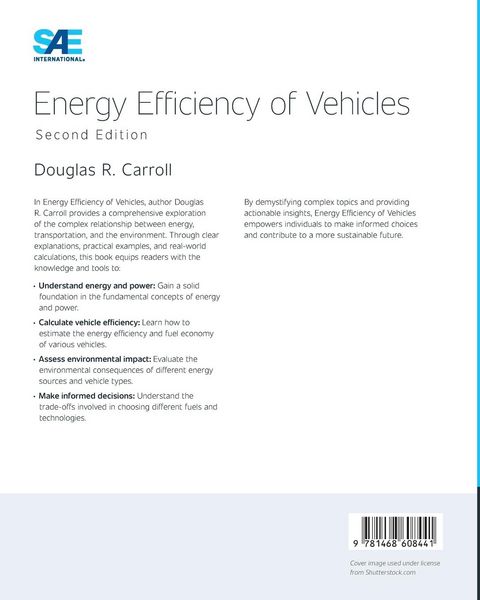 Produktbild: Energy Efficiency of Vehicles, Second Edition