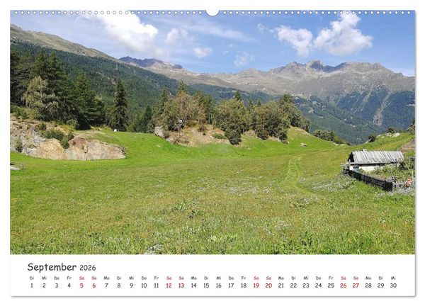 Produktbild: &Uuml;ber die Alpen - Auf dem E5 von Oberstdorf nach Meran (hochwertiger Premium Wandkalender 2026 DIN A2 quer), Kunstdruck in Hochglanz