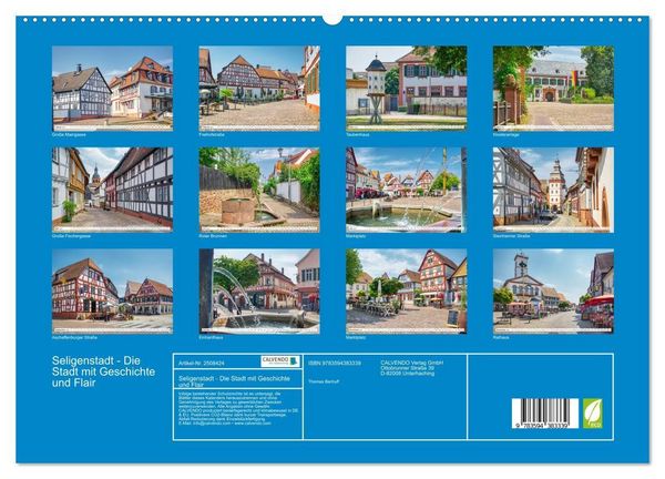 Produktbild: Seligenstadt - Die Stadt mit Geschichte und Flair (hochwertiger Premium Wandkalender 2027 DIN A2 quer), Kunstdruck in Hochglanz