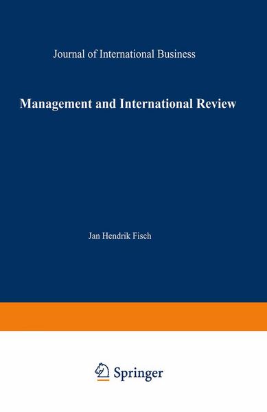 Produktbild: Management International Review