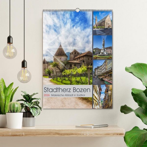 Produktbild: Stadtherz BOZEN (Wandkalender 2026 DIN A2 hoch), CALVENDO Monatskalender