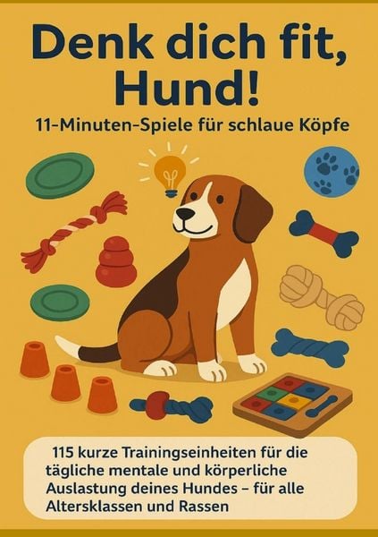 Denk dich fit, Hund! - 11-Minuten-Spiele für schlaue Köpfe (Ein liebevolles Geschenk für Familien, Senior:innen & Hundeliebhaber:innen), Taschenbuch