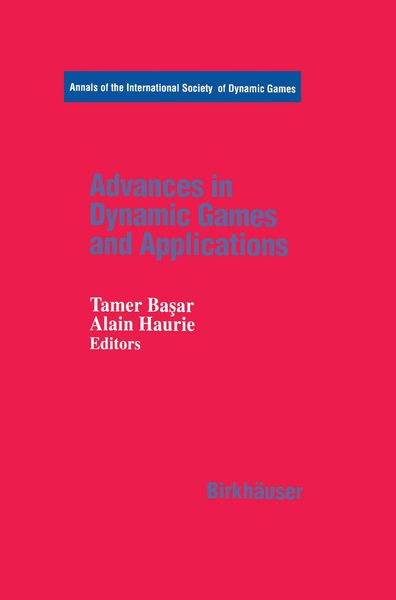 Produktbild: Advances in Dynamic Games and Applications