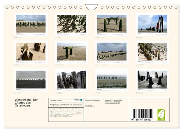 Produktbild: Wangerooge. Der Charme des Ostanlegers (Wandkalender 2026 DIN A4 quer), CALVENDO Monatskalender