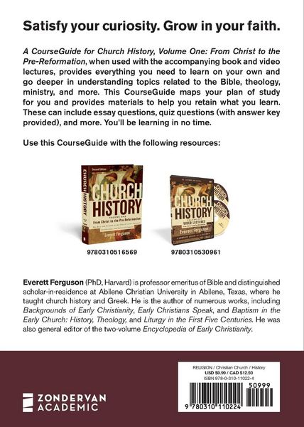 Produktbild: A CourseGuide for Church History, Volume One