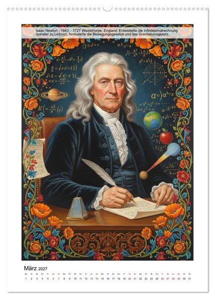 Produktbild: Vision&auml;re der Mathematik (hochwertiger Premium Wandkalender 2027 DIN A2 hoch), Kunstdruck in Hochglanz