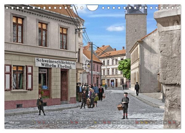 Produktbild: Historisches Aschersleben um 1900 &ndash; Kolorierte Schwarzwei&szlig;fotos (Wandkalender 2026 DIN A4 quer), CALVENDO Monatskalender