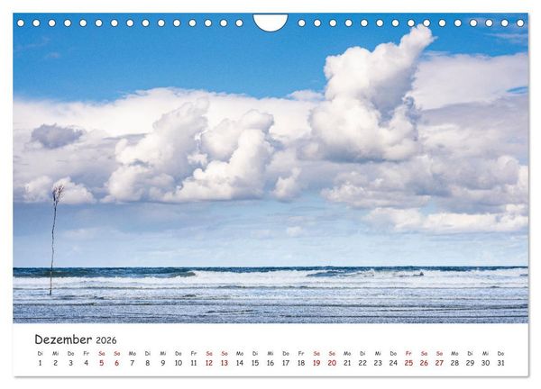 Produktbild: Nordsee, Meer, Strand und Wind (Wandkalender 2026 DIN A4 quer), CALVENDO Monatskalender