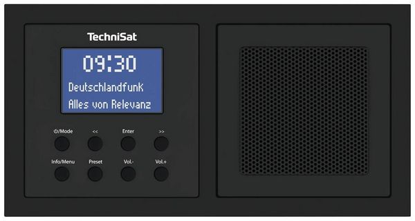 Produktbild: TechniSat DIGITRADIO UP 1 Steckdosenradio DAB+, UKW Bluetooth&reg; Weckfunktion, Inkl. Lautsprecherbox Schwarz