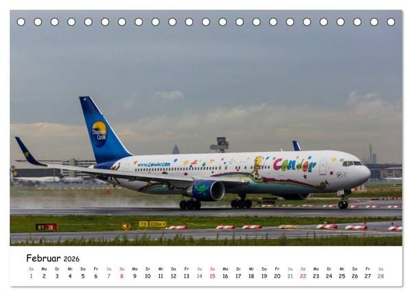 Produktbild: Airliners in Frankfurt (Tischkalender 2026 DIN A5 quer), CALVENDO Monatskalender