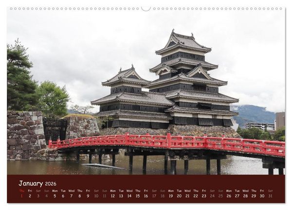 Produktbild: Japan - modern and traditional (High Quality Premium Wall Calendar 2026 DIN A2 landscape),CALVENDO 12 Month Wall Calendar