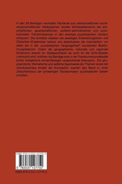 Produktbild: Transformation sozialistischer Gesellschaften: Am Ende des Anfangs