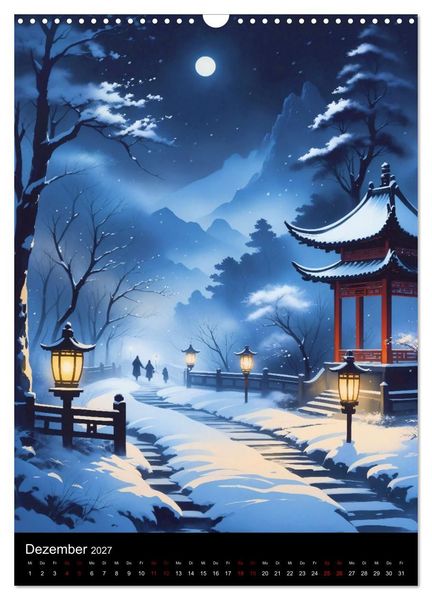 Produktbild: Asiatische Inspiration Fern&ouml;stlicher Art - Dunkle Werke (Wandkalender 2027 DIN A3 hoch), CALVENDO Monatskalender