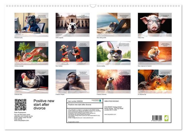 Produktbild: Positive new start after divorce (Wall Calendar 2026 DIN A2 landscape), CALVENDO 12 Month Wall Calendar