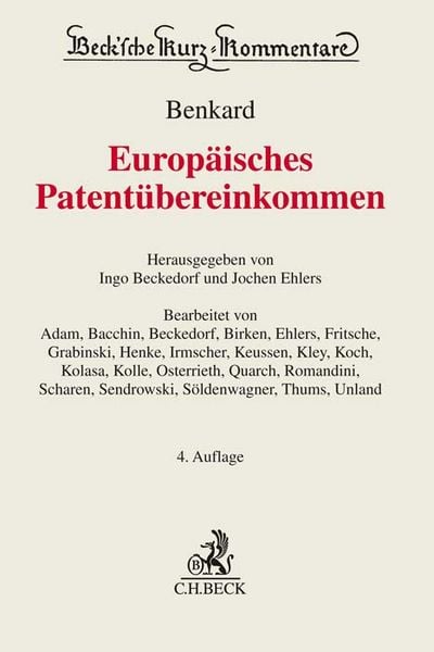 Produktbild: Europ&auml;isches Patent&uuml;bereinkommen. EP&Uuml;