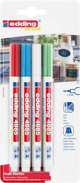 Produktbild: Edding Kreidemarker 4085 basic 4er Set