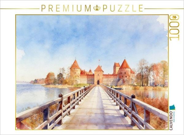 CALVENDO Puzzle Wasserburg Trakai | 1000 Teile Lege-Größe 64 × 48 cm Foto-Puzzle für glückliche Stunden