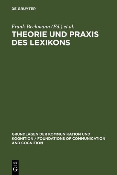 Produktbild: Theorie und Praxis des Lexikons