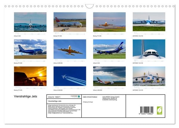 Produktbild: Vierstrahlige Jets (Wandkalender 2026 DIN A3 quer), CALVENDO Monatskalender