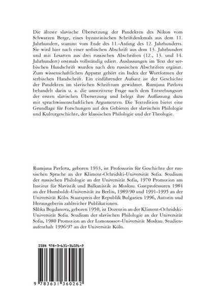 Produktbild: Die Pandekten des Nikon vom Schwarzen Berge (Nikon Černogorec) in der &auml;ltesten Slavischen &Uuml;bersetzung
