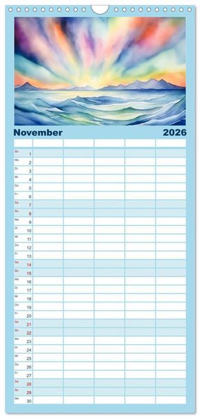 Produktbild: Familienplaner 2026 - Facetten des Meeres mit 5 Spalten (Wandkalender, 21 x 45 cm) CALVENDO
