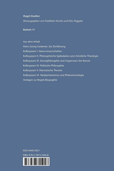 Produktbild: Stuttgarter Hegel-Tage 1970