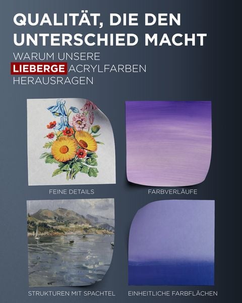 Produktbild: LIEBERGE Acrylfarben-Set &brvbar; 24 Farben &agrave; 12ml
