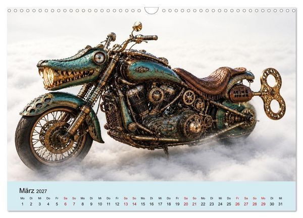 Produktbild: STEAMPUNK Motorcycles (Wandkalender 2027 DIN A3 quer), CALVENDO Monatskalender