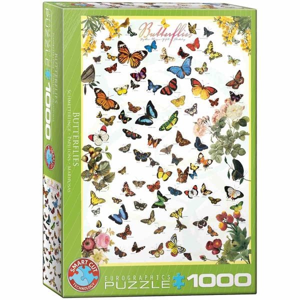 Eurographics 6000-0077 - Schmetterlinge, Puzzle, 1.000 Teile