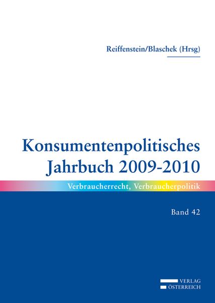 Produktbild: Konsumentpolitisches Jahrbuch 2009-2010